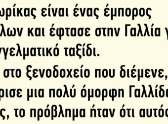 Ο Γιωρίκας είναι ένας έμπορος επίπλων και έφτασε στην Γαλλία για επαγγελματικό ταξίδι