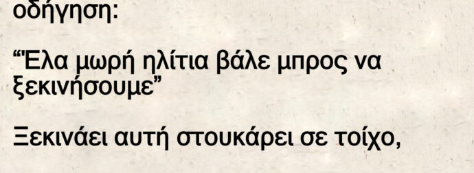 Ανέκδοτο: Τσιγγάνος μαθαίνει μια τσιγγάνα οδήγηση